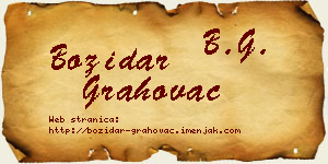 Božidar Grahovac vizit kartica